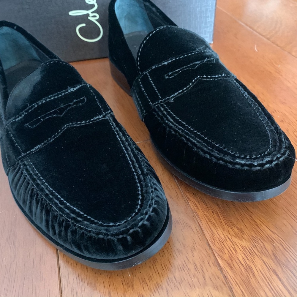 Mens Cole Haan Air Monroe Penny Black Velvet